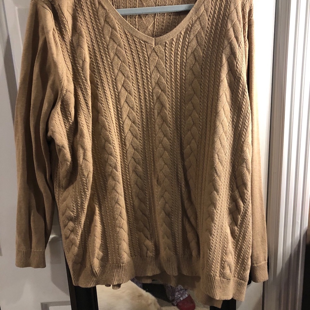 V neck tunic sweater